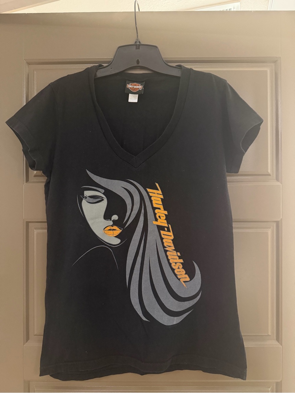 Harley-Davidson Women's Black Graphic V-Neck Tee